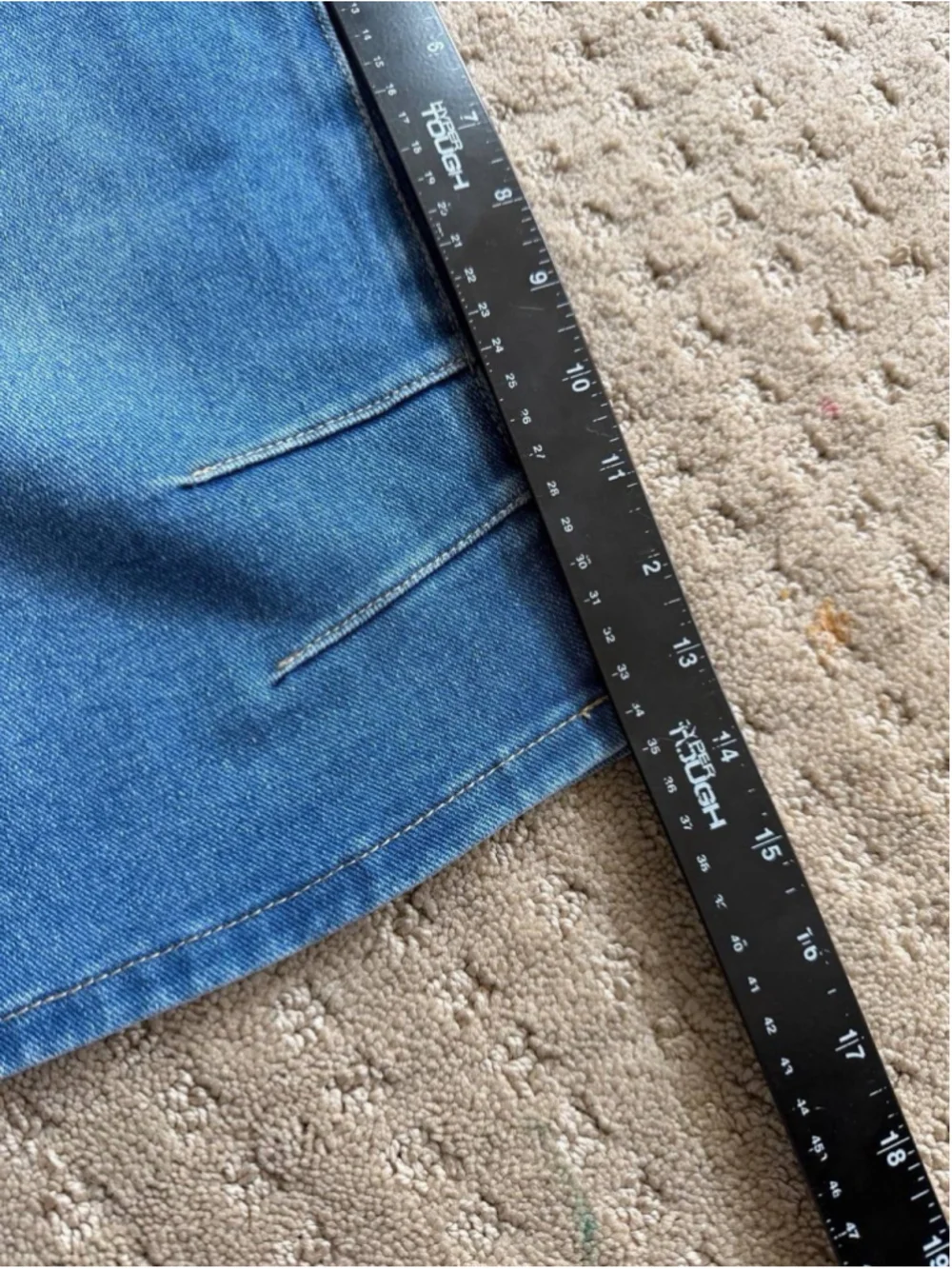 Flamingals Straight Leg High Rise Denim Bermuda Shorts for Women L